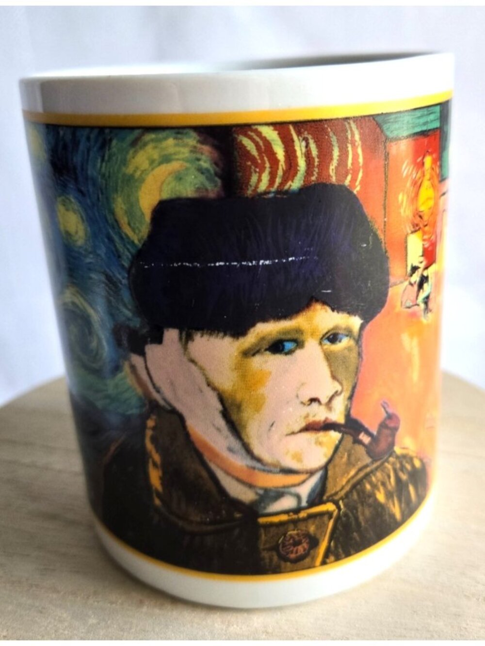 Cafe Arts B. Wild Vincent Van Gogh Paintings Wrapped & Self Portrait Mug